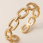 Oval Chain Cuff Bracelet