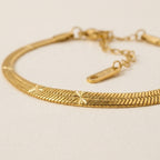 Star-Pattern Snake Chain Bracelet
