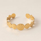 Round Hammered Cuff Bangle