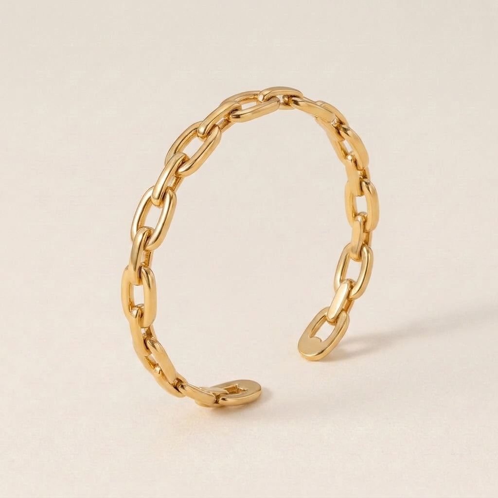 Chain Pattern Cuff Bracelet