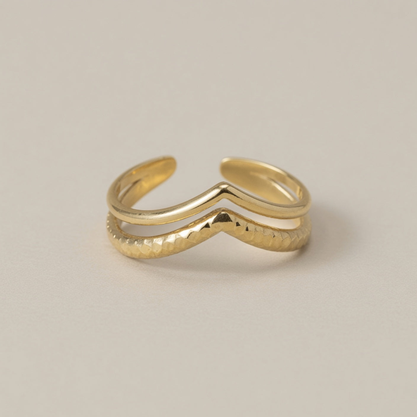 Adjustable Gold Plated Braided Ring