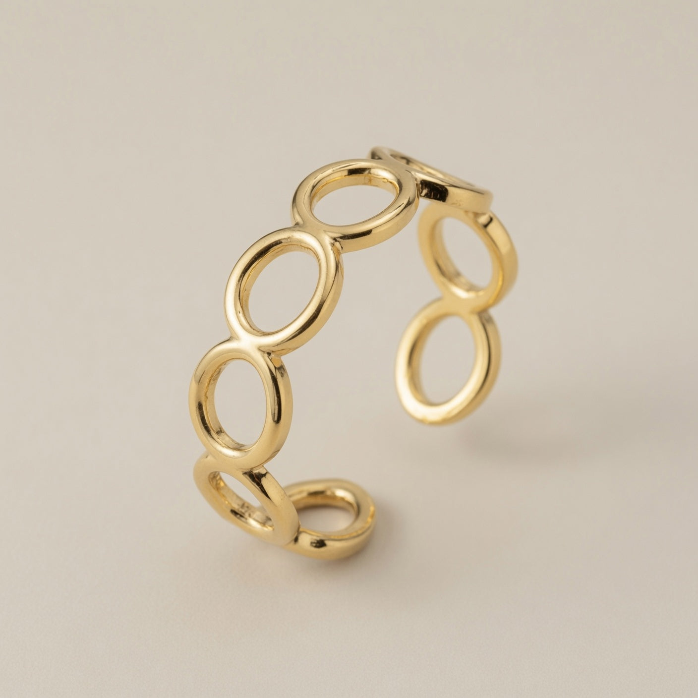 Adjustable Gold Plated Braided Ring