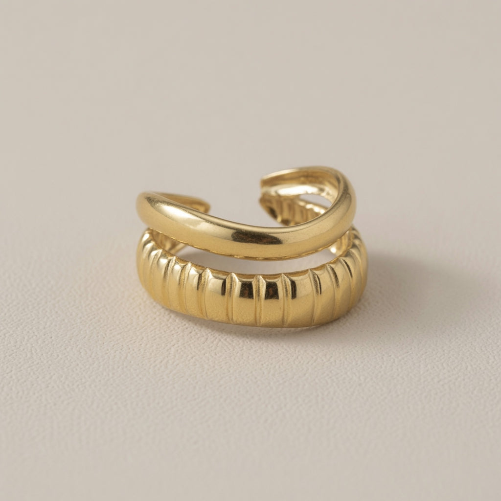 Adjustable Gold Plated Braided Ring
